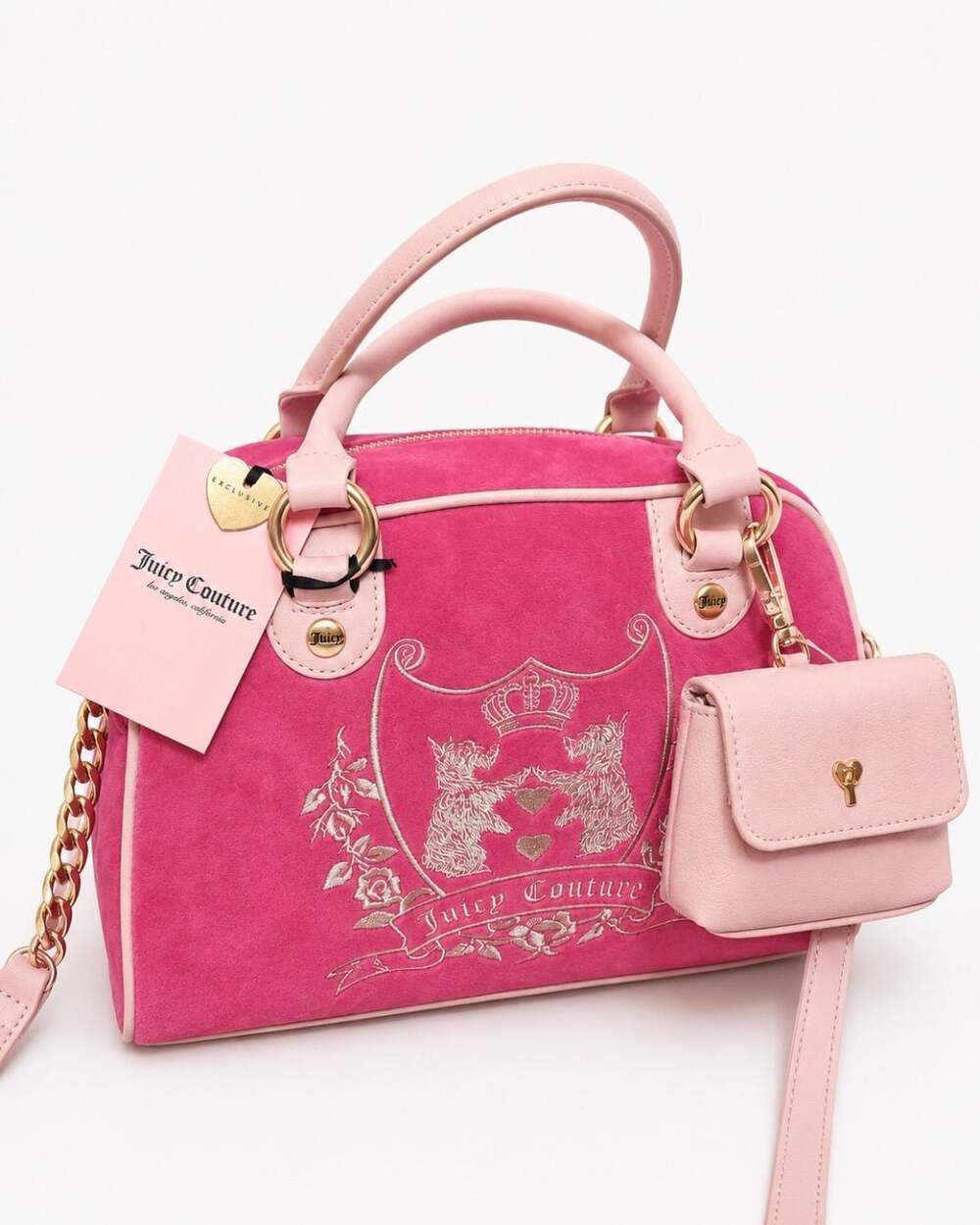 Juicy Couture New Love Chapter Satchel in Raspberry Tart